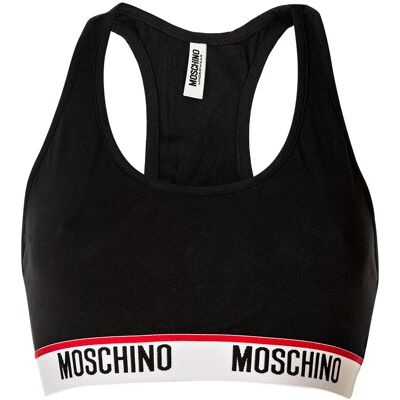 Moschino Bustier Racerback Stretch Baumwolle Schwarz S Moschino Bustier Racerback Stretch Baumwolle Schwarz S