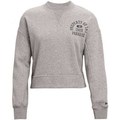 Under Armour Project Rock Damen Grauer Fleece-Pullover Grau XL Under Armour Project Rock Damen Grauer Fleece-Pullover Grau XL