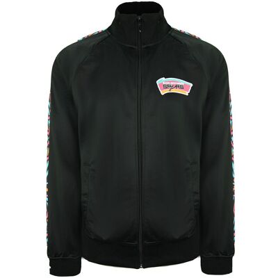 Mitchell & Ness San Antonio Zip Up Black Mens Track Jacke Trjkdf18006 SASBLCK1 Schwarz S Mitchell & Ness San Antonio Zip Up Black Mens Track Jacke Trjkdf18006 SASBLCK1 Schwarz S