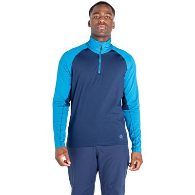 Dare 2B Mens Fuser Core Stretch Half Zip Thermal Top (Nightfall Navy/Dark Methyl Blue) Marineblau/Blau XL Dare 2B Mens Fuser Core Stretch Half Zip Thermal Top (Nightfall Navy/Dark Methyl Blue) Marineblau/Blau XL