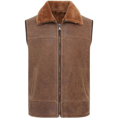 Infinity Leather Braune Bomberweste aus Aviator-Lammfell für Herren - Ambler Braun S Infinity Leather Braune Bomberweste aus Aviator-Lammfell für Herren - Ambler Braun S