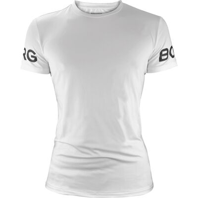 Bjorn Borg Björn - Herren Hochleistungs-T-Shirt mit kurzen Ärmeln - Weiß XL Bjorn Borg Björn - Herren Hochleistungs-T-Shirt mit kurzen Ärmeln - Weiß XL