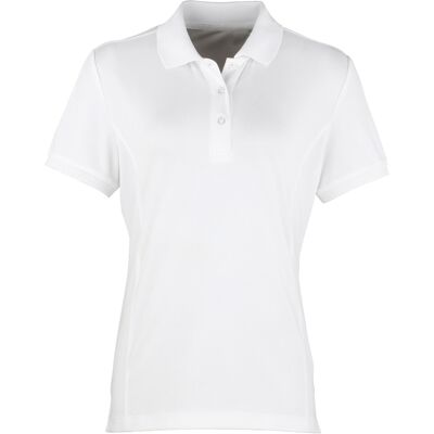 Premier Damen Coolchecker Piqué Polo-Shirt / Polohemd, Kurzarm (Weiß) Weiß L Premier Damen Coolchecker Piqué Polo-Shirt / Polohemd, Kurzarm (Weiß) Weiß L