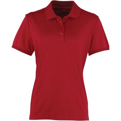 Premier Damen Coolchecker Piqué Polo-Shirt / Polohemd, Kurzarm (Burgunder) Burgund L Premier Damen Coolchecker Piqué Polo-Shirt / Polohemd, Kurzarm (Burgunder) Burgund L