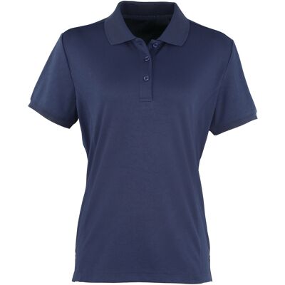 Premier Damen Coolchecker Piqué Polo-Shirt / Polohemd, Kurzarm (Marineblau) Marine XL Premier Damen Coolchecker Piqué Polo-Shirt / Polohemd, Kurzarm (Marineblau) Marine XL