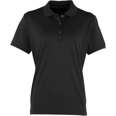 Premier Damen Coolchecker Piqué Polo-Shirt / Polohemd, Kurzarm (Schwarz) Schwarz XL Premier Damen Coolchecker Piqué Polo-Shirt / Polohemd, Kurzarm (Schwarz) Schwarz XL
