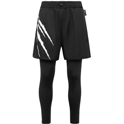Plein Sport 2-in-1 Laufhose Scratch - Schwarz Schwarz XS Plein Sport 2-in-1 Laufhose Scratch - Schwarz Schwarz XS