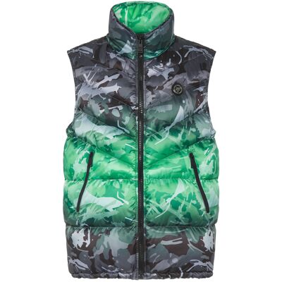 Plein Sport Weste Camouflage Schwarz Grün S Plein Sport Weste Camouflage Schwarz Grün S