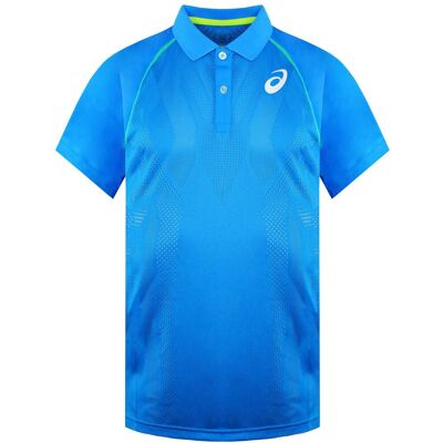 Asics Match Actibreeze Herren Blau Tennis Polo-Shirt Blau S Asics Match Actibreeze Herren Blau Tennis Polo-Shirt Blau S