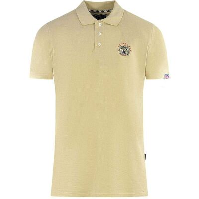 Aquascutum Unisex Erwachsene London Crest Poloshirt (Beige) Beige S Aquascutum Unisex Erwachsene London Crest Poloshirt (Beige) Beige S