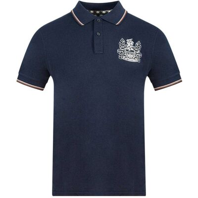 Aquascutum Unisex Erwachsenen Aldis Crest Polo-Shirt (Marineblau) Marine S Aquascutum Unisex Erwachsenen Aldis Crest Polo-Shirt (Marineblau) Marine S