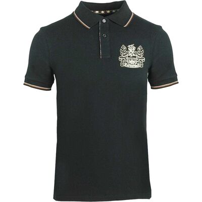 Aquascutum Unisex-Erwachsenen Aldis Crest Polo-Shirt (Schwarz) Schwarz S Aquascutum Unisex-Erwachsenen Aldis Crest Polo-Shirt (Schwarz) Schwarz S