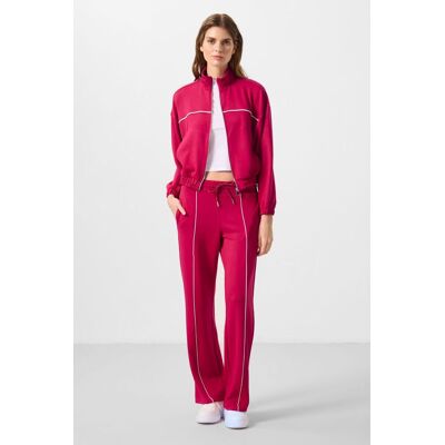 Tommy Life Oversized Zip-Kragen Trainingsanzug Set Rosa XL Tommy Life Oversized Zip-Kragen Trainingsanzug Set Rosa XL
