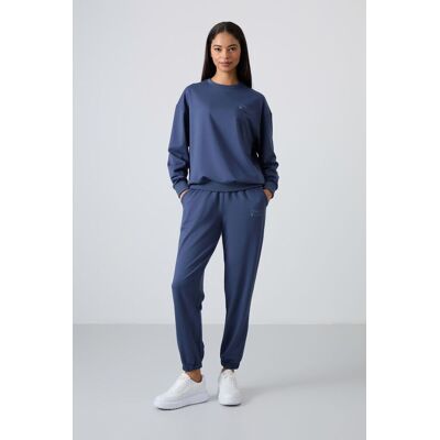 Tommy Life Übergroßes Sweatshirt und Set mit elastischen Hosen Saphir S Tommy Life Übergroßes Sweatshirt und Set mit elastischen Hosen Saphir S