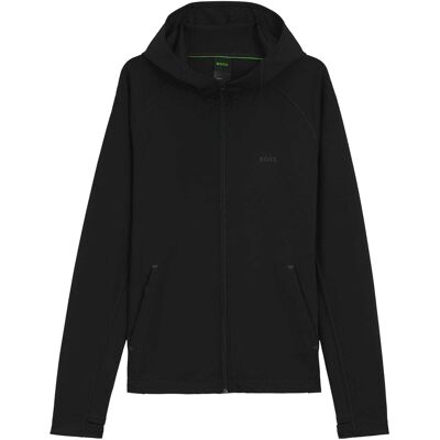 Boss - "Active" Hoodie mit durchgehendem Reißverschluss für Herren, Training (Schwarz) Schwarz XL Boss - "Active" Hoodie mit durchgehendem Reißverschluss für Herren, Training (Schwarz) Schwarz XL
