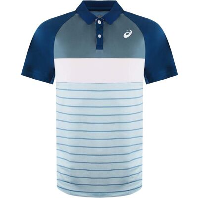 Asics Court Herren Blau Tennis Poloshirt Blau M Asics Court Herren Blau Tennis Poloshirt Blau M