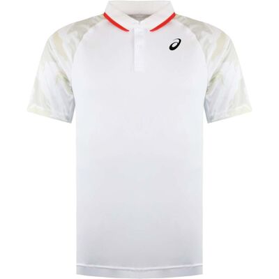Asics - Court Graphic Polo-Shirt - brillantes Weiß Asics - Court Graphic Polo-Shirt - brillantes Weiß