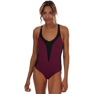 Speedo Sculpture OpalLux Damen Badeanzug in Lila schwarz Schwarz EU 48 / UK 20 Speedo Sculpture OpalLux Damen Badeanzug in Lila schwarz Schwarz EU 48 / UK 20