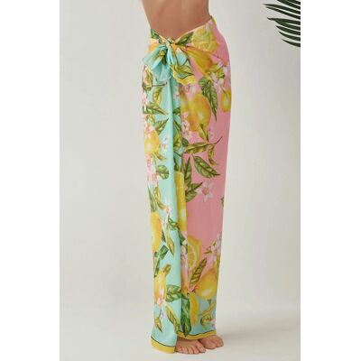 Hiccup Bedrucktes Strand-Maxi-Cover-Up Gelb S/M Hiccup Bedrucktes Strand-Maxi-Cover-Up Gelb S/M