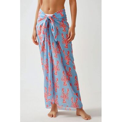 Hiccup Langer bedruckter Strandüberwurf Himmelblau S/M Hiccup Langer bedruckter Strandüberwurf Himmelblau S/M