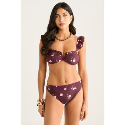 Gini London Bikini-Unterteil mit braunem Blumenmuster Braun EU 42 / UK 14 Gini London Bikini-Unterteil mit braunem Blumenmuster Braun EU 42 / UK 14