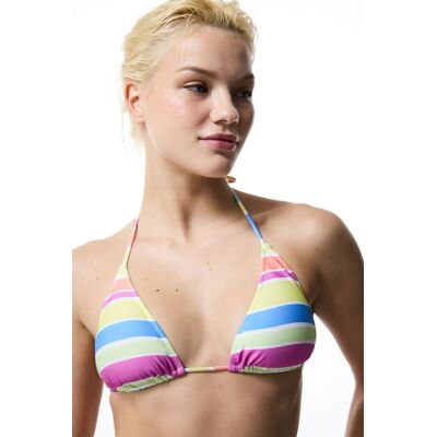Penti Gestreiftes Halter-Dreieck-Bikinioberteil - Mehrfarbig Mehrfarbig XS Penti Gestreiftes Halter-Dreieck-Bikinioberteil - Mehrfarbig Mehrfarbig XS