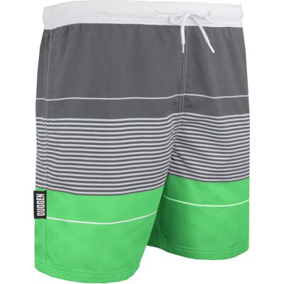 GUGGEN Mountain Herren Badehose mit Muster Streifen Grün Grau 2XL GUGGEN Mountain Herren Badehose mit Muster Streifen Grün Grau 2XL