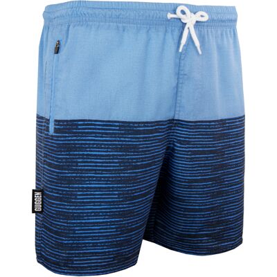 GUGGEN Mountain Herren Badehose mit Muster Streifen Grün Schwarz Blau XL GUGGEN Mountain Herren Badehose mit Muster Streifen Grün Schwarz Blau XL