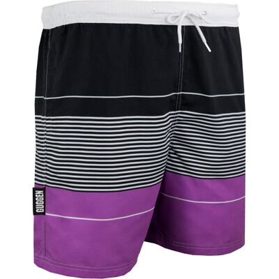 GUGGEN Mountain Herren Badehose mit Muster Streifen Lila Lila XL GUGGEN Mountain Herren Badehose mit Muster Streifen Lila Lila XL
