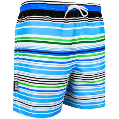 GUGGEN Mountain Herren Badehose mit Muster Streifen Blau Blau XL GUGGEN Mountain Herren Badehose mit Muster Streifen Blau Blau XL