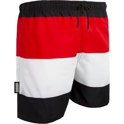 GUGGEN Mountain Herren Badehose mit Muster Streifen Rot XL GUGGEN Mountain Herren Badehose mit Muster Streifen Rot XL