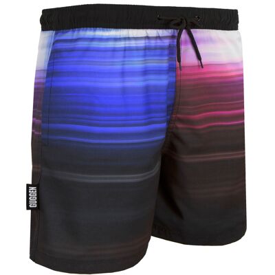 GUGGEN Mountain Herren Badehose gestreift verschwommene Streifen Schwarz M GUGGEN Mountain Herren Badehose gestreift verschwommene Streifen Schwarz M