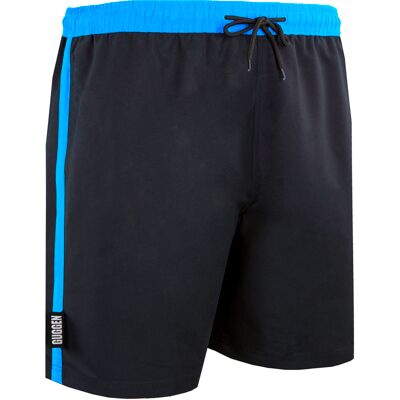 GUGGEN Mountain Herren Badehose mit Muster Streifen Blau Schwarz S GUGGEN Mountain Herren Badehose mit Muster Streifen Blau Schwarz S