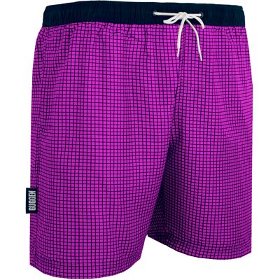GUGGEN Mountain Herren Badehose Kariert Lila XL GUGGEN Mountain Herren Badehose Kariert Lila XL