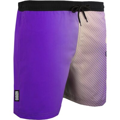 GUGGEN Mountain Herren Badehose mit Muster Streifen Lila Lila M GUGGEN Mountain Herren Badehose mit Muster Streifen Lila Lila M