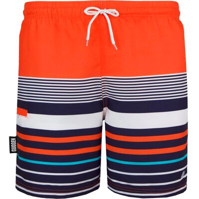 GUGGEN Mountain Herren Badehose mit Muster Streifen Orange XL GUGGEN Mountain Herren Badehose mit Muster Streifen Orange XL