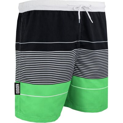 GUGGEN Mountain Herren Badehose mit Muster Streifen Grün Schwarz Grün M GUGGEN Mountain Herren Badehose mit Muster Streifen Grün Schwarz Grün M