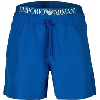 Emporio Armani Logoband Badeshorts Blau M Emporio Armani Logoband Badeshorts Blau M