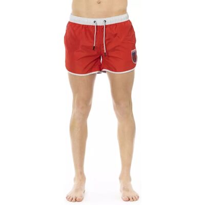 Bikkembergs Badehosen mit rotem Patch Rot M Bikkembergs Badehosen mit rotem Patch Rot M