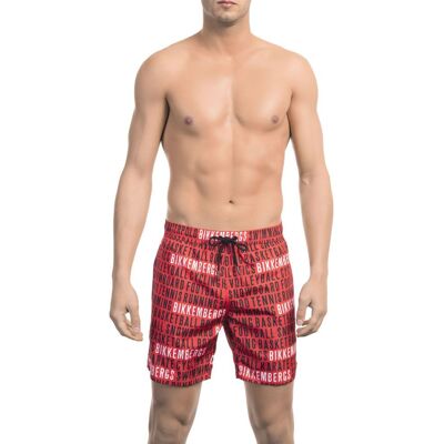 Bikkembergs Badehosen Allover-Druck Rot M Bikkembergs Badehosen Allover-Druck Rot M