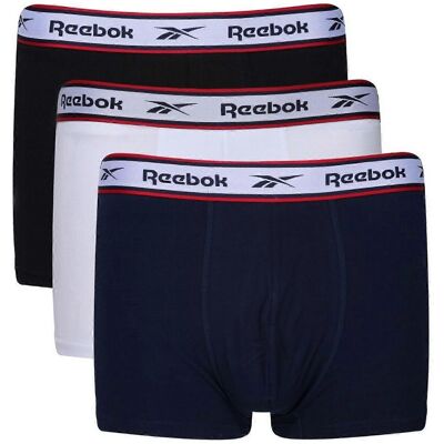 Reebok - "Barlow" Badehose für Herren (3er-Pack) (Schwarz/Weiß/Marine) Schwarz-Weiss S Reebok - "Barlow" Badehose für Herren (3er-Pack) (Schwarz/Weiß/Marine) Schwarz-Weiss S