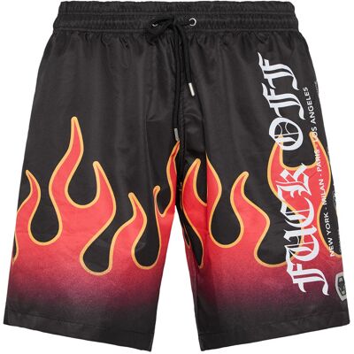 Philipp Plein Badehose Flame Schwarz 2XL Philipp Plein Badehose Flame Schwarz 2XL