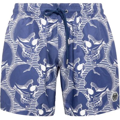 Philipp Plein Badehose Skull Dunkelblau S Philipp Plein Badehose Skull Dunkelblau S