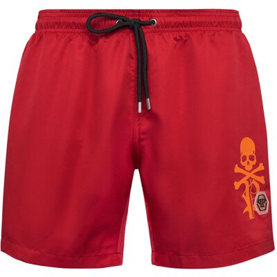 Philipp Plein Badehose Skull&Bones Rot XL Philipp Plein Badehose Skull&Bones Rot XL