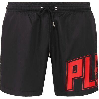 Philipp Plein Badehose Schwarz/Rot 2XL Philipp Plein Badehose Schwarz/Rot 2XL