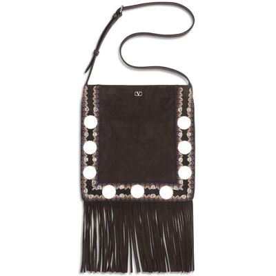 Valentino Garavani Braune Kalbleder Bos Taurus Schultertasche Braun Einheitsgröße Valentino Garavani Braune Kalbleder Bos Taurus Schultertasche Braun Einheitsgröße