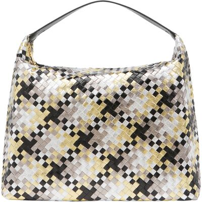 Faina Hobo-Tasche Hobo-Tasche Frauen Weiß Schwarz Gelb Weiß Einheitsgröße Faina Hobo-Tasche Hobo-Tasche Frauen Weiß Schwarz Gelb Weiß Einheitsgröße