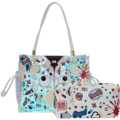 Mymo Handtasche Handtasche Frauen blau mehrfarbig Blau Einheitsgröße Mymo Handtasche Handtasche Frauen blau mehrfarbig Blau Einheitsgröße