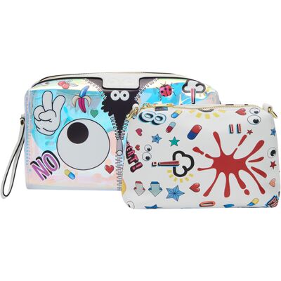 Mymo 2-IN-1-Tragetaschen-Set 2-IN-1-Tragetaschen-Set Frauen weiß mehrfarbig Weiß Einheitsgröße Mymo 2-IN-1-Tragetaschen-Set 2-IN-1-Tragetaschen-Set Frauen weiß mehrfarbig Weiß Einheitsgröße