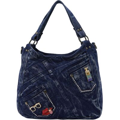Mymo Umhängetasche Umhängetasche Frauen Denim Marine Einheitsgröße Mymo Umhängetasche Umhängetasche Frauen Denim Marine Einheitsgröße